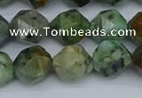 CNG7387 15.5 inches 10mm faceted nuggets African turquoise beads