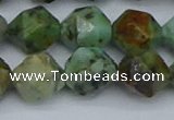 CNG7388 15.5 inches 12mm faceted nuggets African turquoise beads