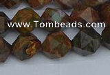 CNG7391 15.5 inches 8mm faceted nuggets green opal beads