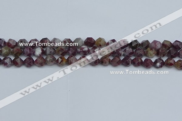 CNG7410 15.5 inches 6mm faceted nuggets tourmaline beads