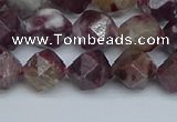 CNG7411 15.5 inches 8mm faceted nuggets tourmaline beads