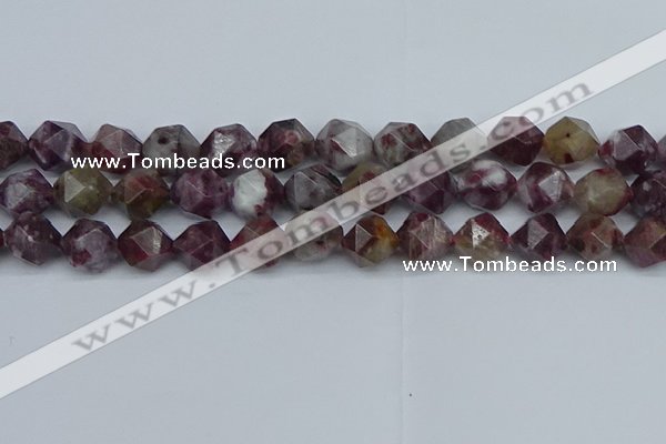 CNG7413 15.5 inches 12mm faceted nuggets tourmaline beads