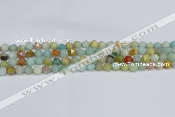 CNG7415 15.5 inches 6mm faceted nuggets amazonite beads