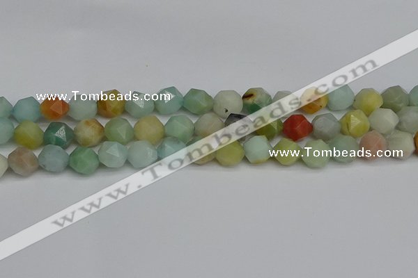 CNG7417 15.5 inches 10mm faceted nuggets amazonite beads