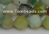 CNG7418 15.5 inches 12mm faceted nuggets amazonite beads