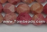 CNG7422 15.5 inches 10mm faceted nuggets rhodochrosite beads