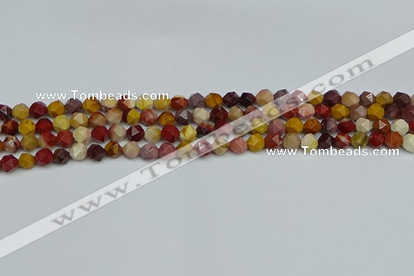 CNG7425 15.5 inches 6mm faceted nuggets mookaite beads