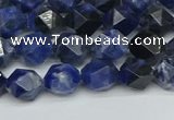 CNG7435 15.5 inches 6mm faceted nuggets sodalite gemstone beads