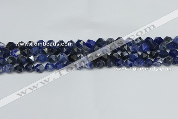 CNG7435 15.5 inches 6mm faceted nuggets sodalite gemstone beads