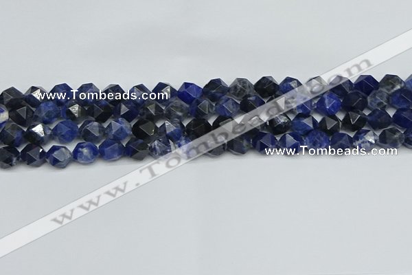 CNG7436 15.5 inches 8mm faceted nuggets sodalite gemstone beads