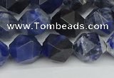 CNG7437 15.5 inches 10mm faceted nuggets sodalite gemstone beads