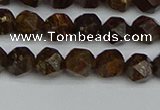 CNG7440 15.5 inches 6mm faceted nuggets bronzite gemstone beads