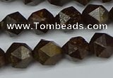 CNG7441 15.5 inches 8mm faceted nuggets bronzite gemstone beads