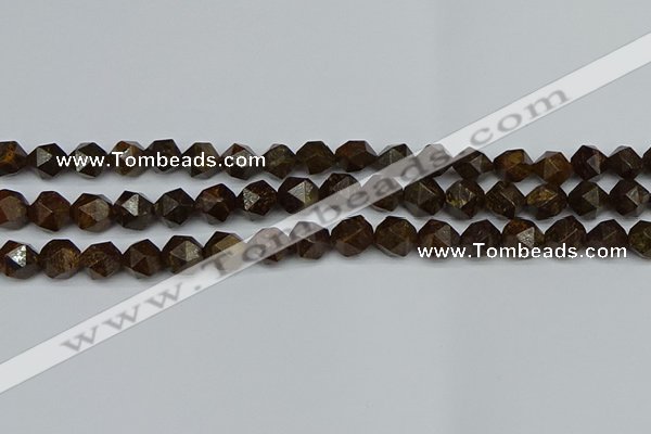 CNG7441 15.5 inches 8mm faceted nuggets bronzite gemstone beads