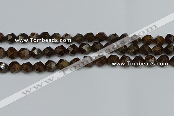 CNG7442 15.5 inches 10mm faceted nuggets bronzite gemstone beads