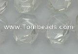 CNG7450 12*16mm - 15*20mm faceted freeform white crystal beads