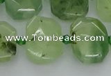 CNG7452 12*16mm - 15*20mm faceted freeform prehnite beads