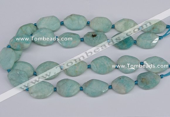 CNG7463 15.5 inches 20*25mm - 25*35mm faceted freeform amazonite beads