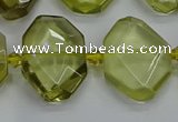 CNG7474 15.5 inches 13*18mm - 18*25mm faceted freeform lemon quartz beads