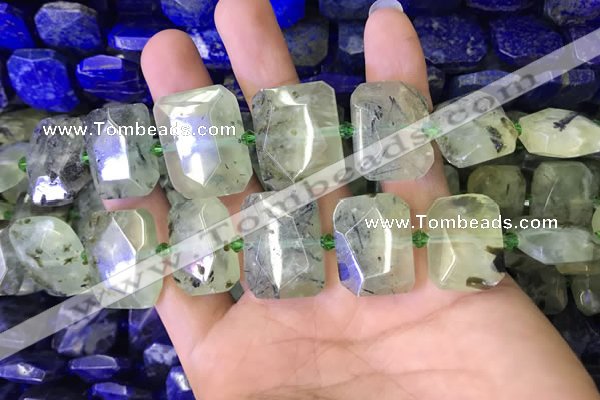 CNG7475 15.5 inches 18*25mm - 20*28mm faceted freeform prehnite beads