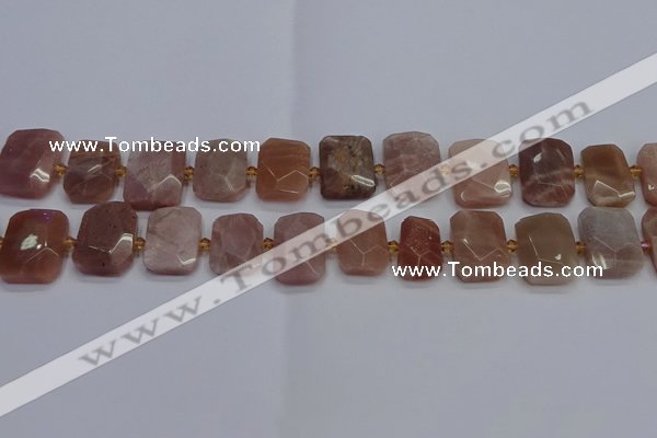 CNG7476 15.5 inches 18*25mm - 20*28mm faceted freeform sunstone beads