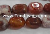 CNG748 15.5 inches 13*18mm nuggets fire agate beads wholesale