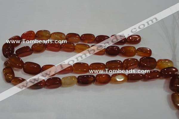 CNG751 15.5 inches 12*20mm nuggets red agate beads wholesale