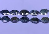 CNG7515 25*35mm - 30*40mm faceted freeform African turquoise beads