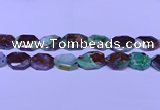 CNG7518 25*35mm - 30*40mm faceted freeform australia chrysoprase beads