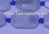 CNG7520 15.5 inches 18*25mm - 25*35mm faceted freeform aquamarine beads