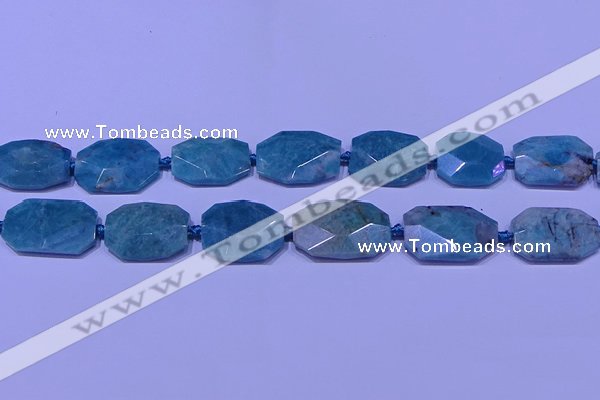 CNG7530 15.5 inches 18*25mm - 25*35mm faceted freeform amazonite beads