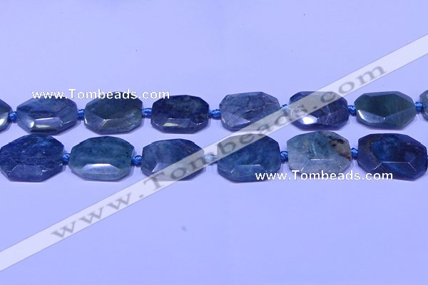 CNG7531 15.5 inches 18*25mm - 25*35mm faceted freeform chrysocolla beads