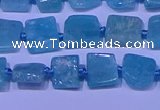 CNG7542 15.5 inches 6*8mm - 10*12mm freeform amazonite beads