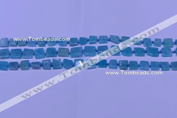 CNG7542 15.5 inches 6*8mm - 10*12mm freeform amazonite beads