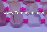 CNG7554 15.5 inches 11*12mm - 12*13mm freeform pink opal beads