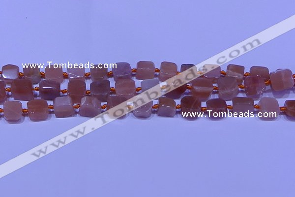 CNG7555 15.5 inches 11*12mm - 12*13mm freeform moonstone beads