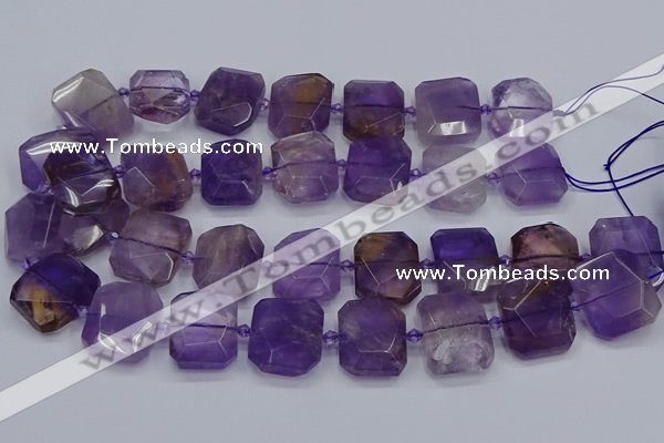 CNG7560 15.5 inches 18*25mm - 20*28mm faceted freeform ametrine beads