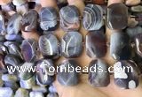 CNG7581 18*25mm - 20*28mm faceted freeform Botswana agate beads