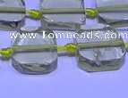 CNG7602 15.5 inches 12*14mm - 15*16mm freeform lemon quartz beads