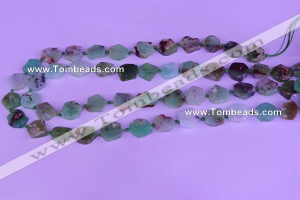 CNG7615 15.5 inches 10*12mm - 15*16mm freeform Australia chrysoprase beads