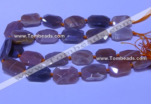 CNG7624 20*30mm - 22*32mm faceted freeform sunstone beads