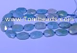 CNG7625 20*30mm - 22*32mm faceted freeform amazonite beads