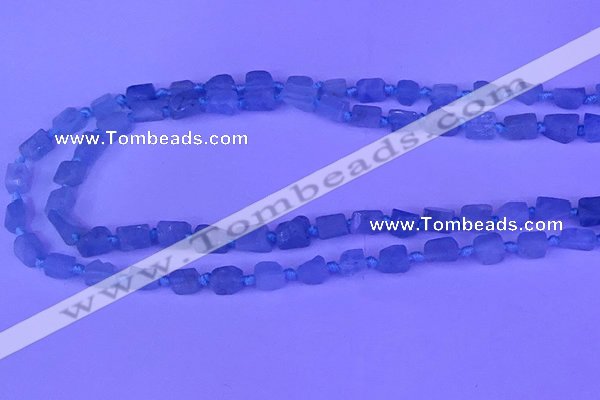 CNG7631 15.5 inches 6*8mm - 8*10mm nuggets aquamarine beads