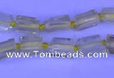 CNG7636 15.5 inches 5*7mm - 8*10mm nuggets lemon quartz beads