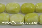 CNG764 15.5 inches 13*18mm nuggets lemon jade beads wholesale