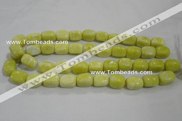 CNG764 15.5 inches 13*18mm nuggets lemon jade beads wholesale