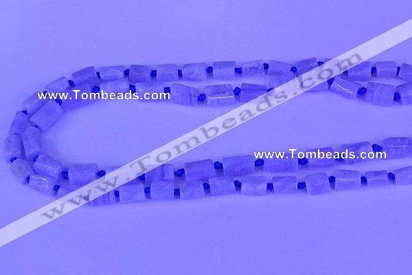 CNG7641 15.5 inches 5*7mm - 8*10mm nuggets blue Lace agate beads