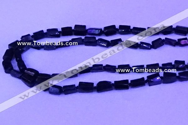 CNG7655 15.5 inches 5*7mm - 8*10mm nuggets black tourmaline beads