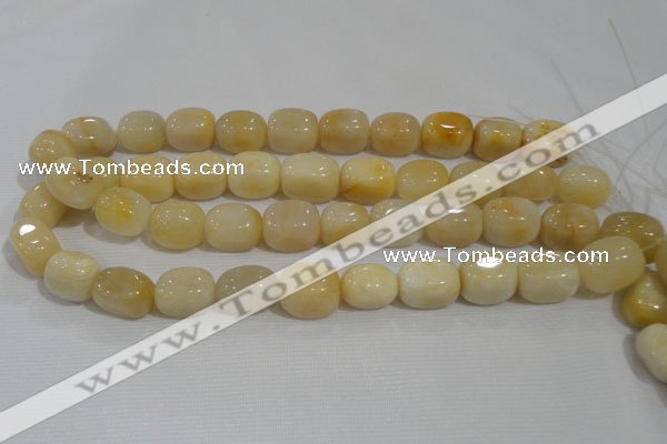 CNG767 15.5 inches 13*18mm nuggets yellow jade beads wholesale