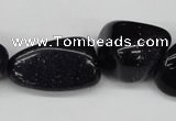 CNG77 15.5 inches 10*14mm - 20*35mm nuggets blue goldstone beads